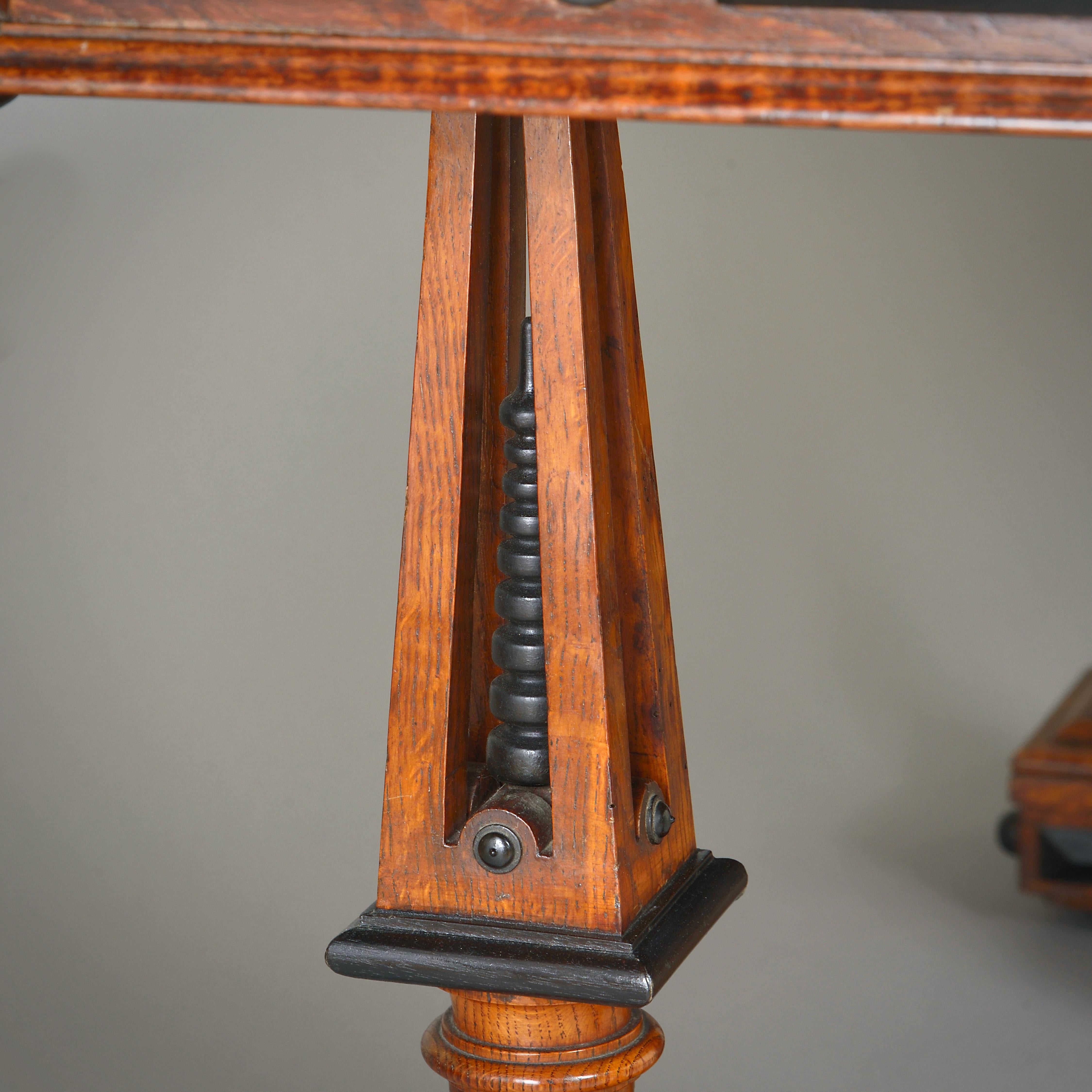 Marquetry-Inlaid Ash and Ebonised Centre Table For Sale 5