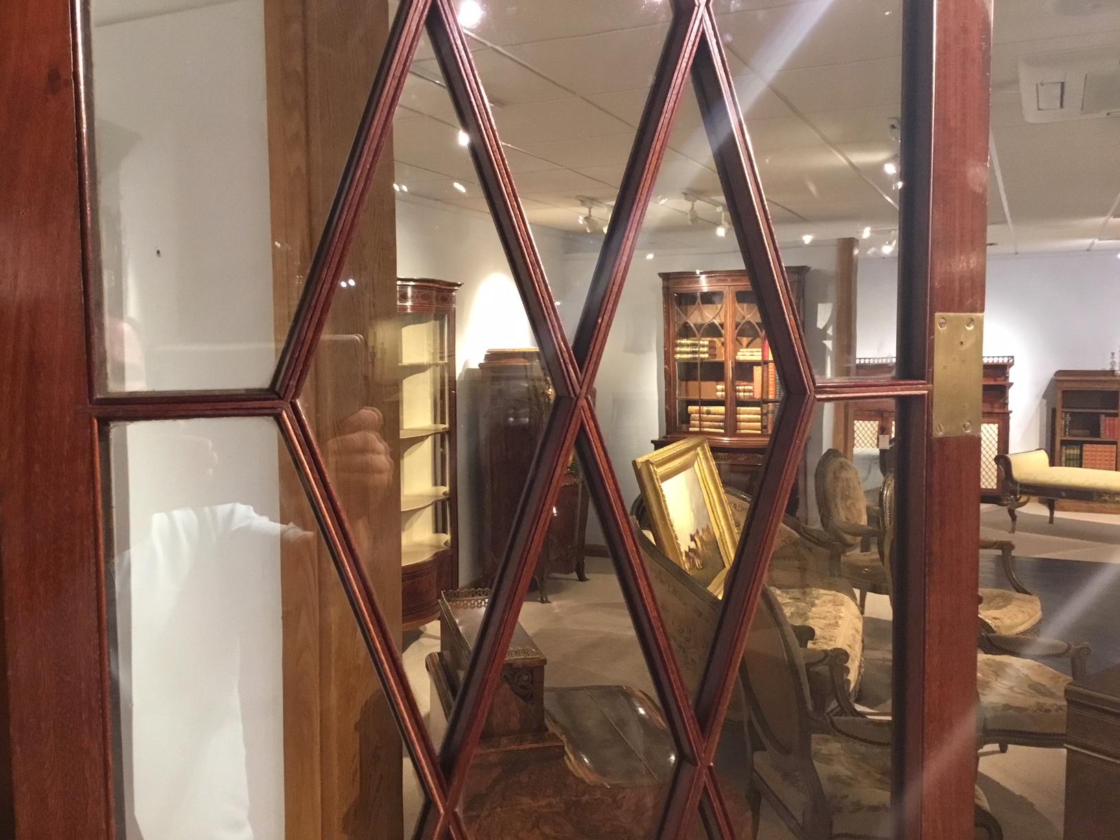  Marquetry Inlaid Edwardian Period Antique Bookcase 6