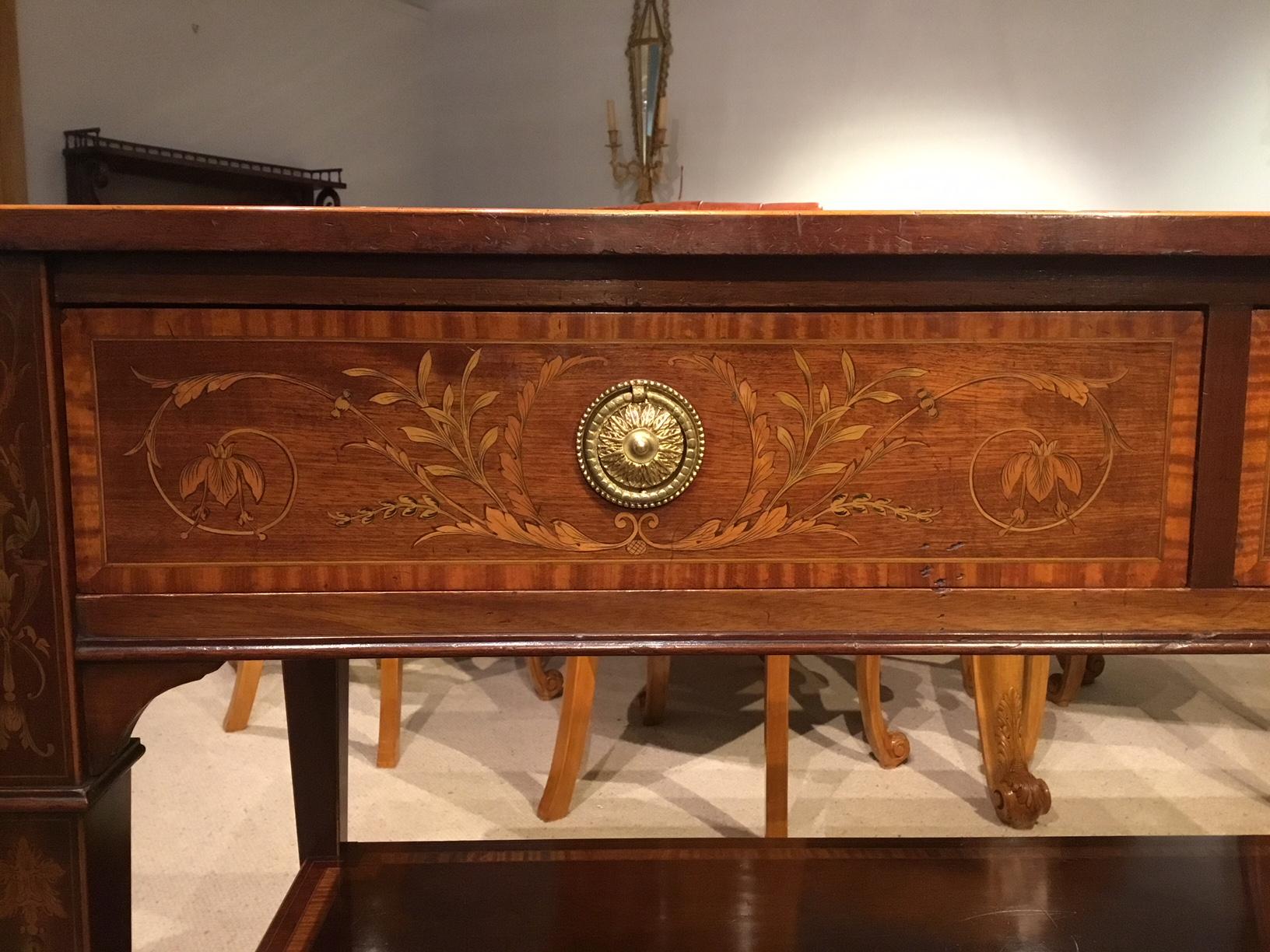 Marquetry Inlaid Edwardian Period Hall or Antique Side Table 8