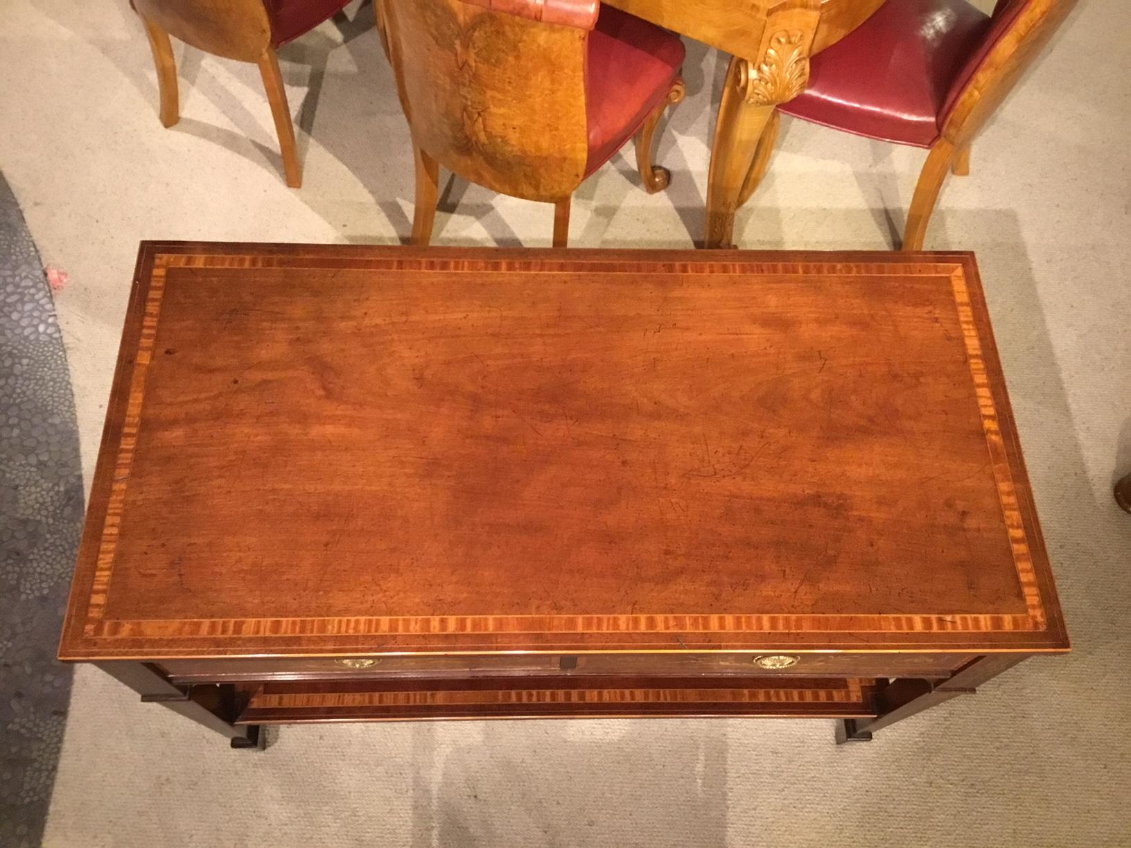 Marquetry Inlaid Edwardian Period Hall or Antique Side Table 4