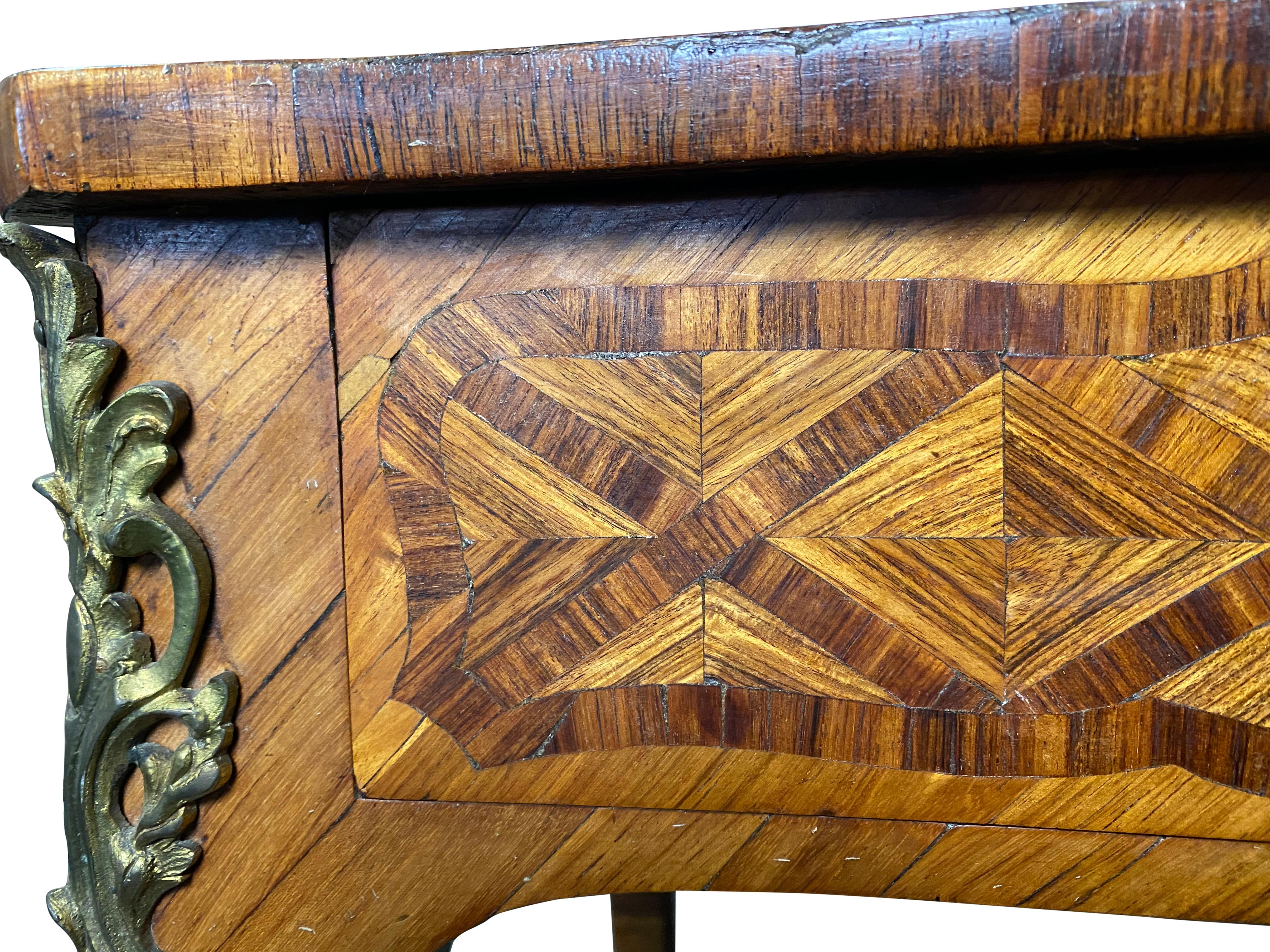 Woodwork Marquetry Inlaid Kingwood Desk, 18th Century For Sale