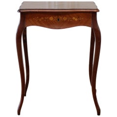 Marquetry Inlaid Ladies Vanity Dressing Table