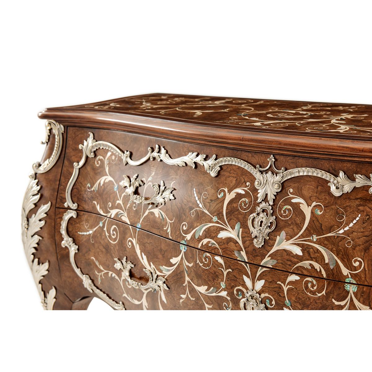 Marquetry Inlaid Louis XV Commode For Sale 2