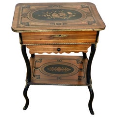 Marquetry Inlaid Louis XV Style Side / Vanity Dressing Table, France SALE