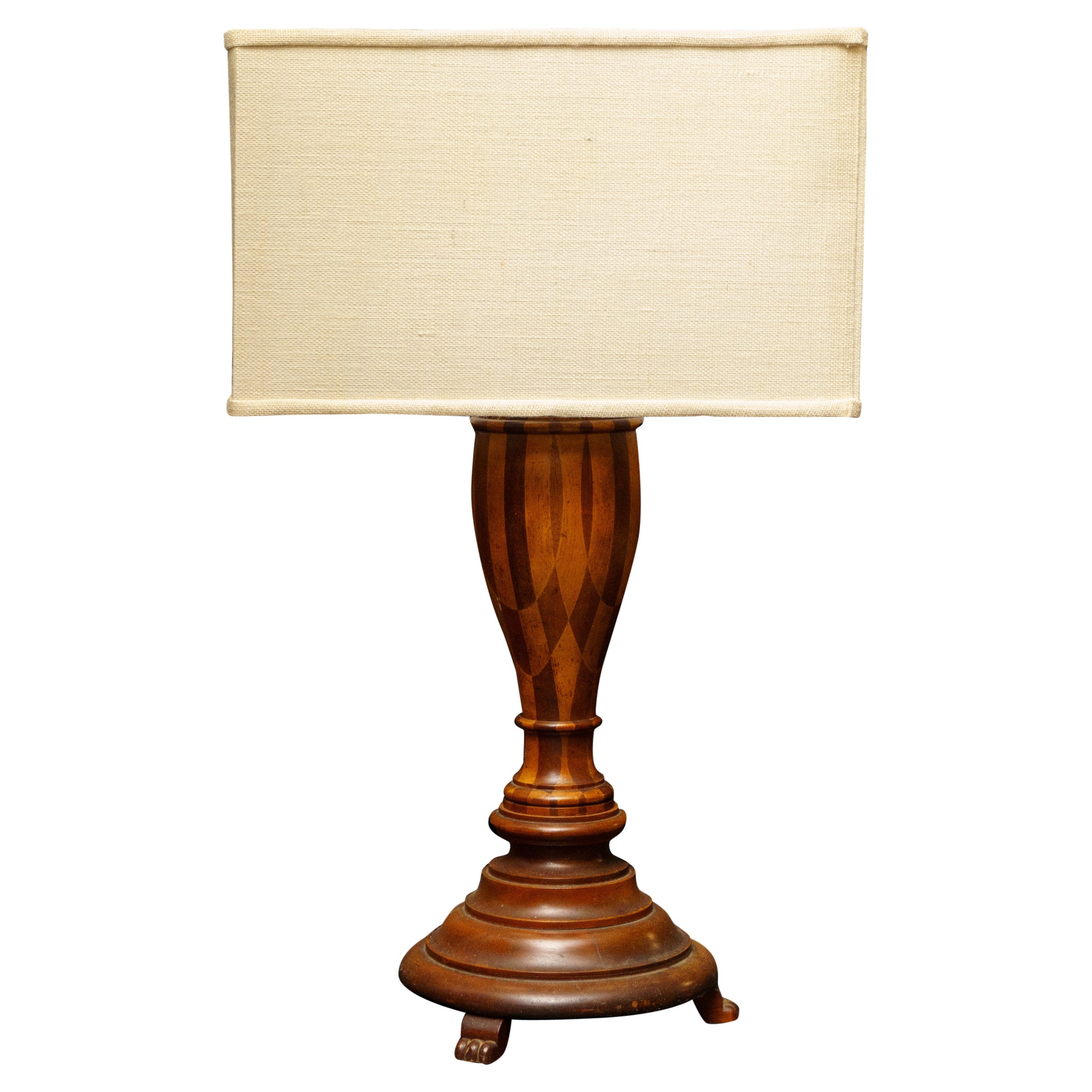 Lampe mit Intarsien