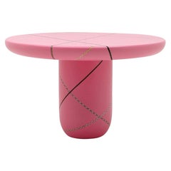 Table d'appoint Marquetry Mania incrustée en rose mat