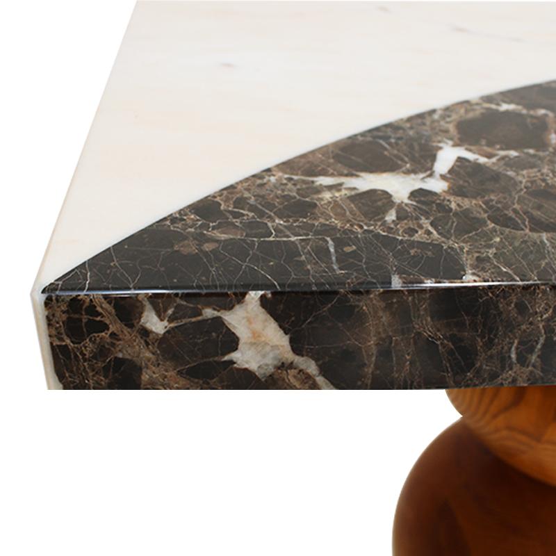 Marquetry Marble Console by L.A. Studio, Spain For Sale 1