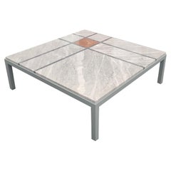 Marquetry Marble Design Table Unique Piece Joaquín Moll Meddel Spain in Stock