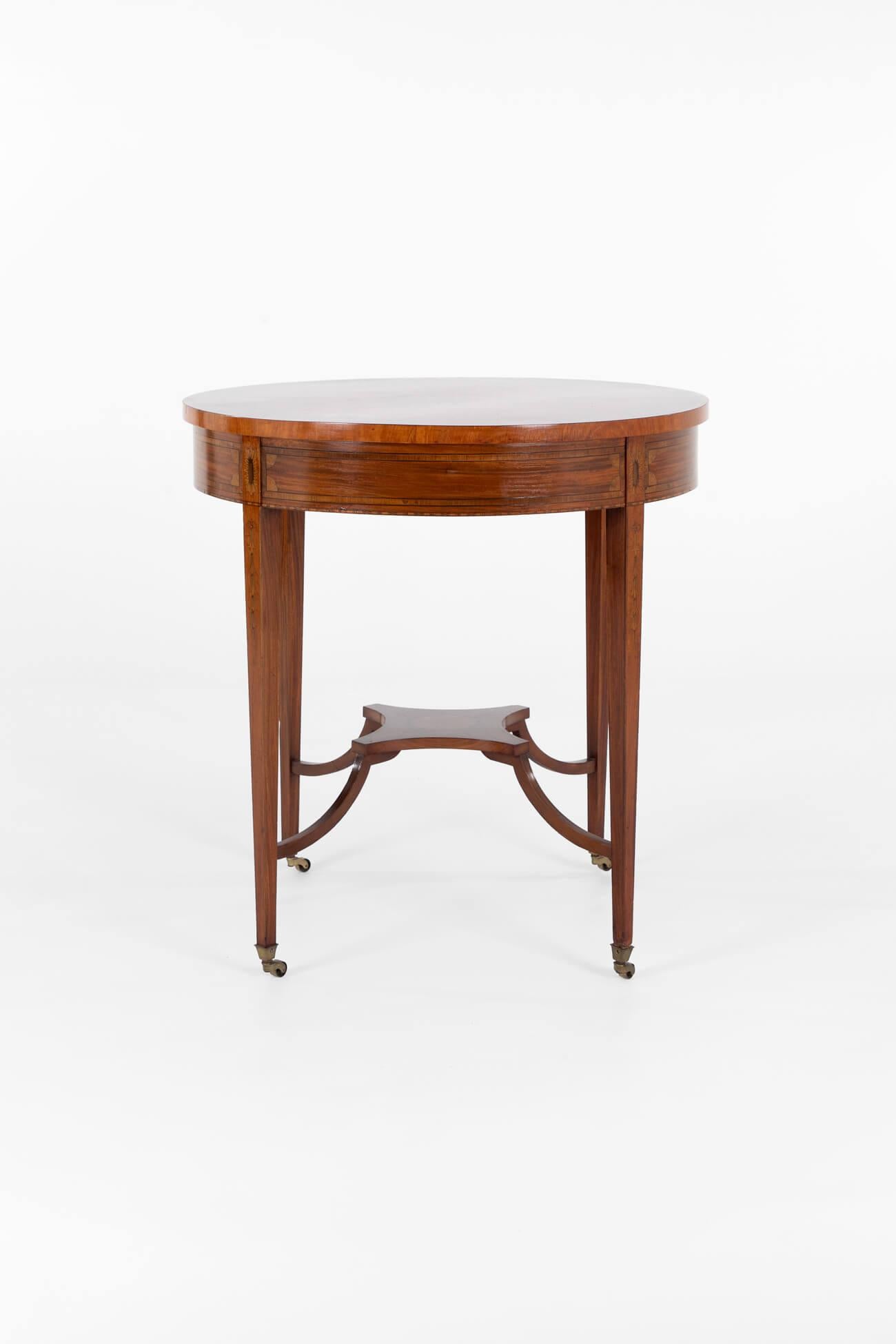 Edwardian Marquetry Occasional Table