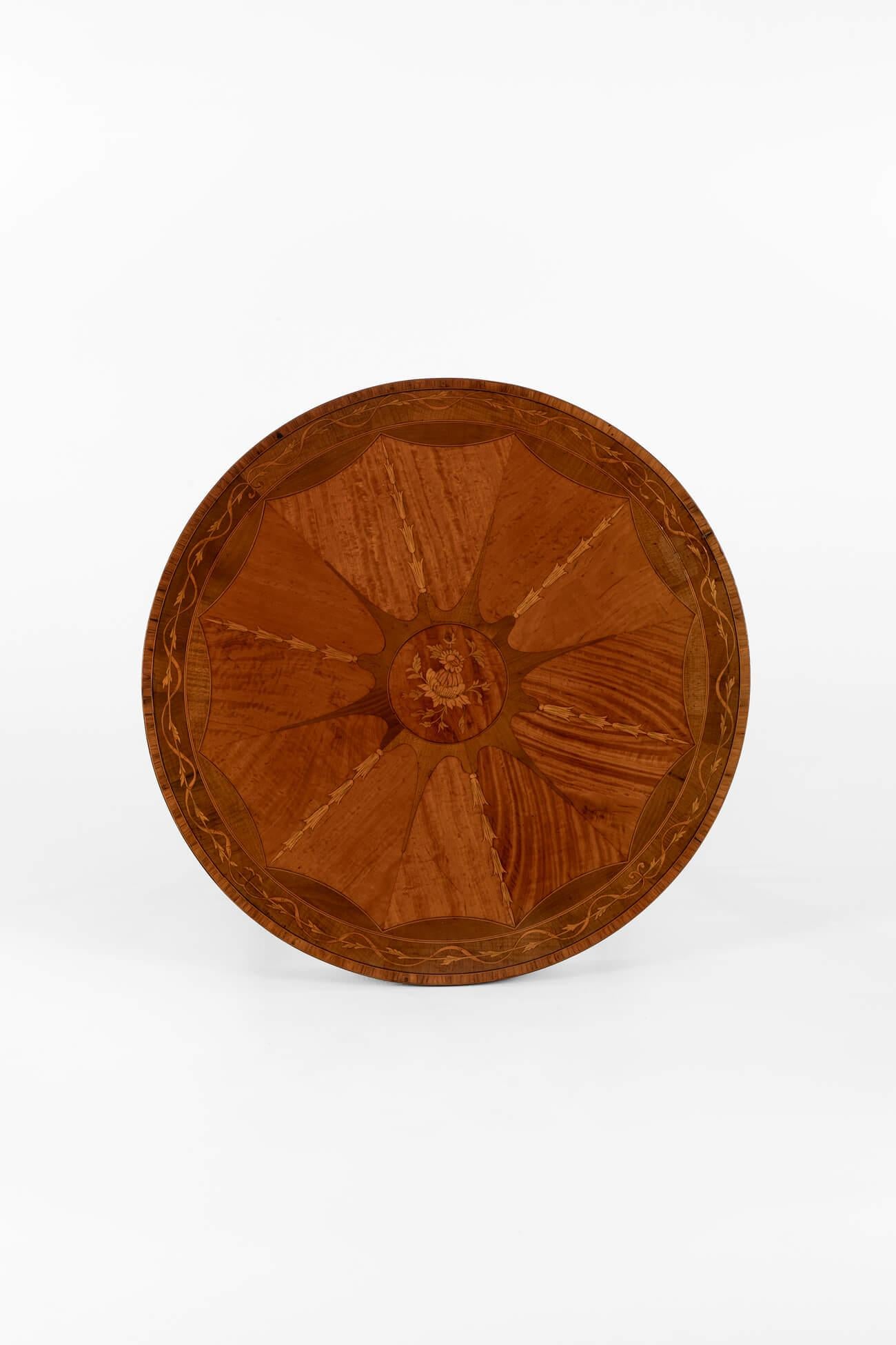 British Marquetry Occasional Table