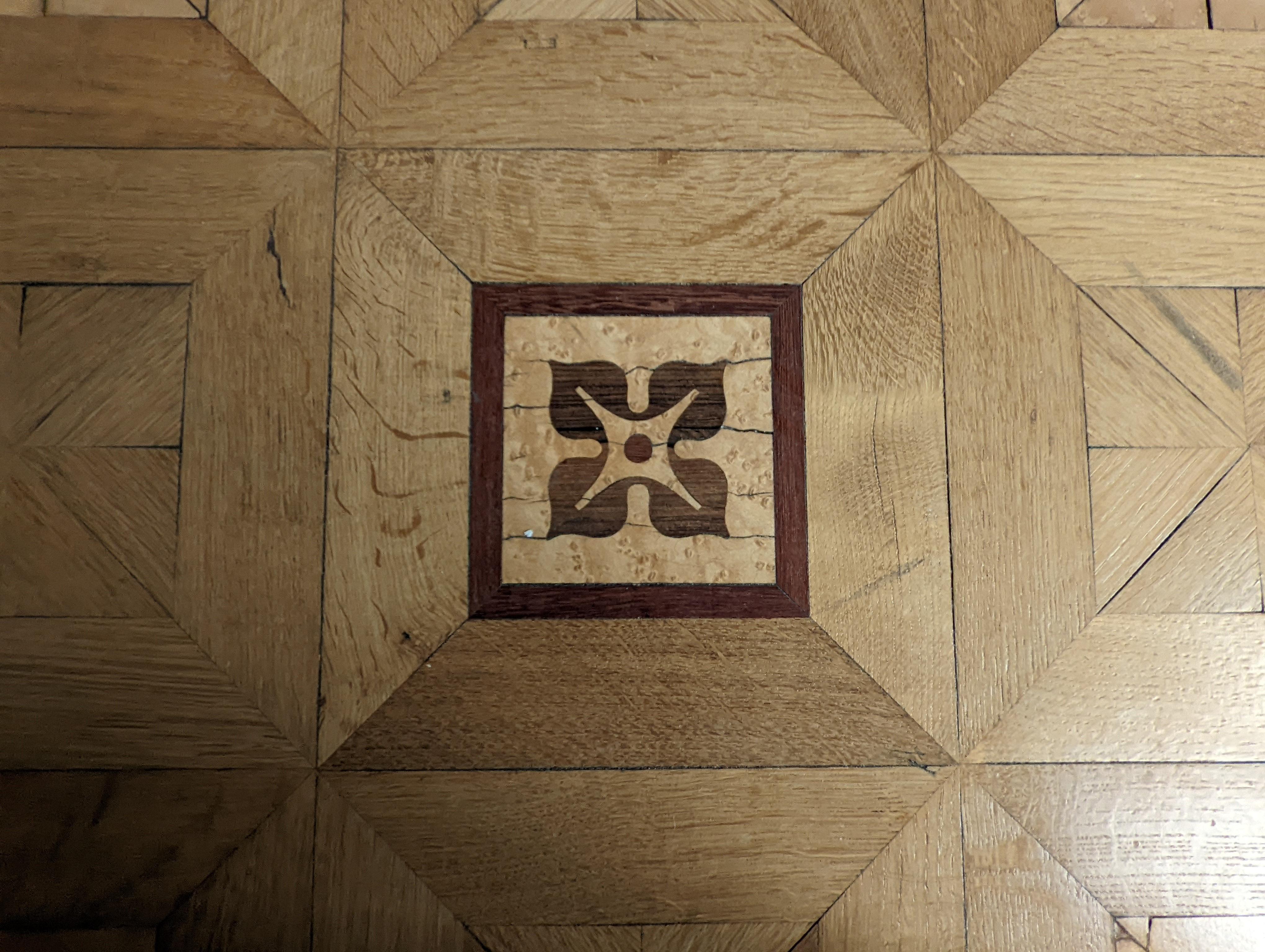 Oak Marquetry parquet. Late 19th century For Sale