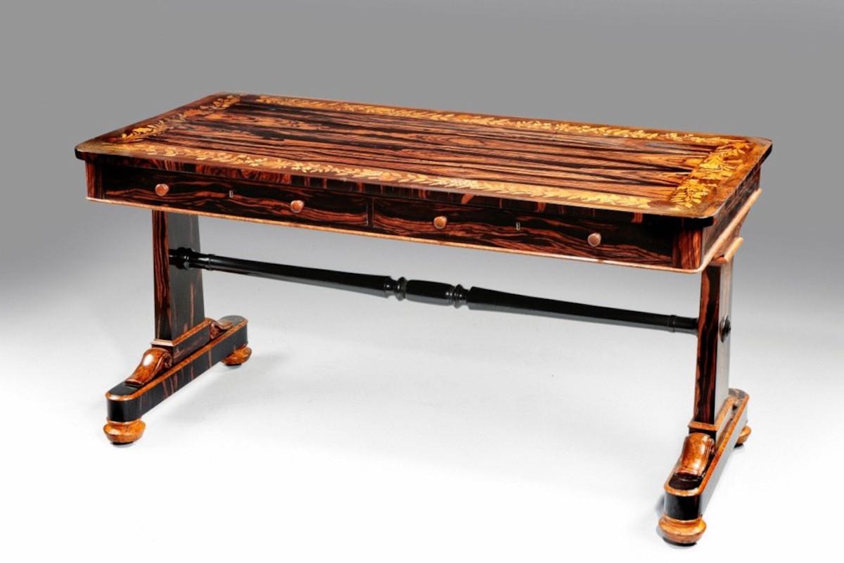 Marquetry Regency Library Table (Englisch)