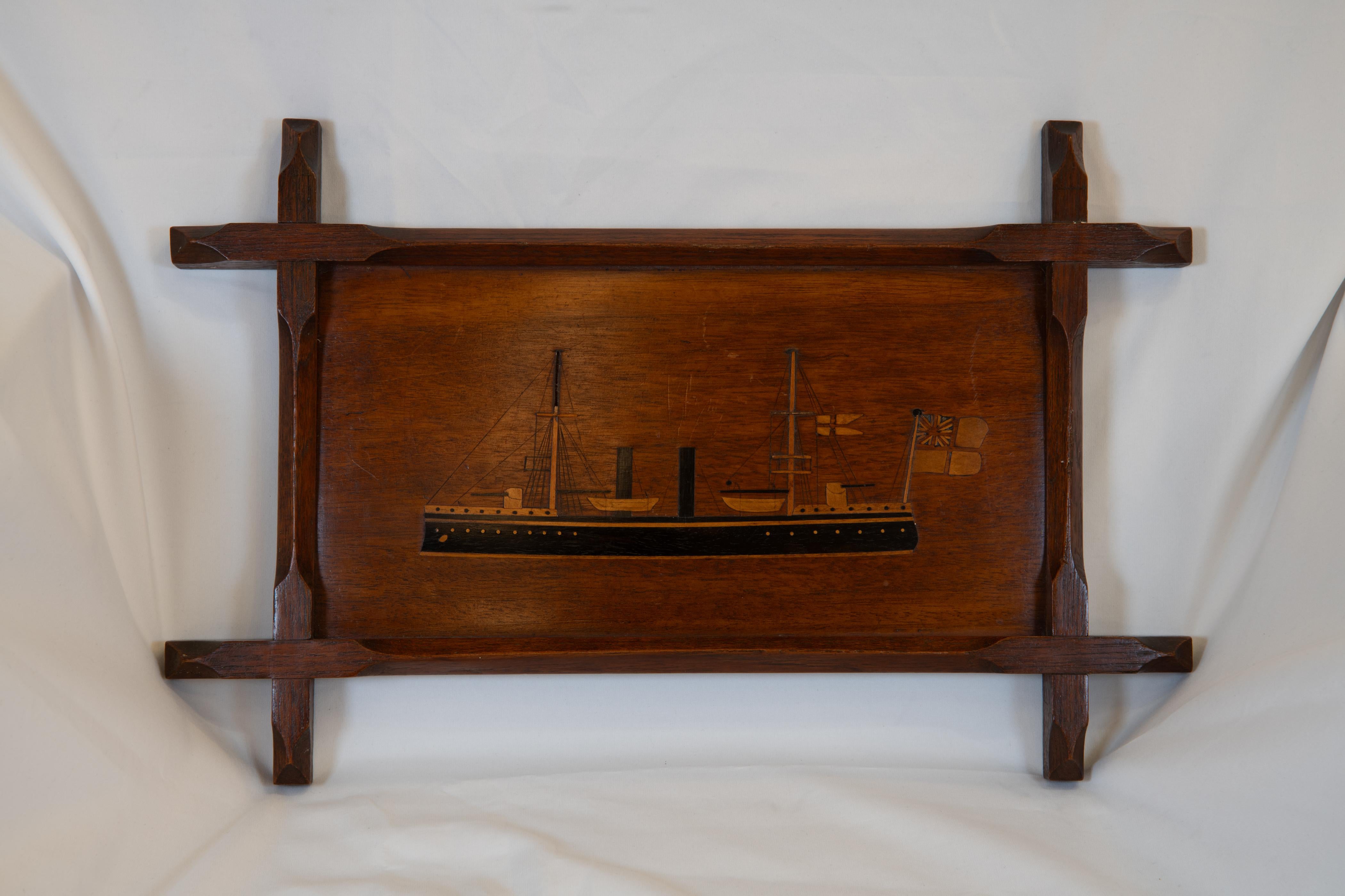 Schiff mit Intarsien im Zustand „Gut“ im Angebot in New York, NY