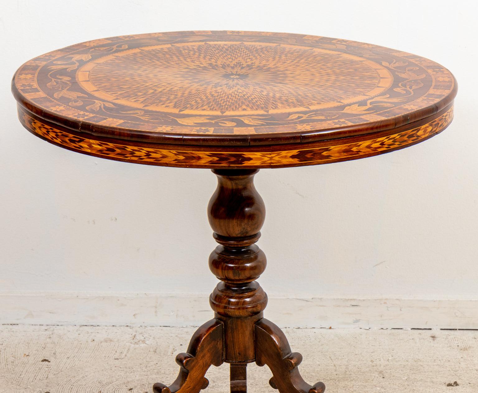 20th Century Marquetry Side Table For Sale