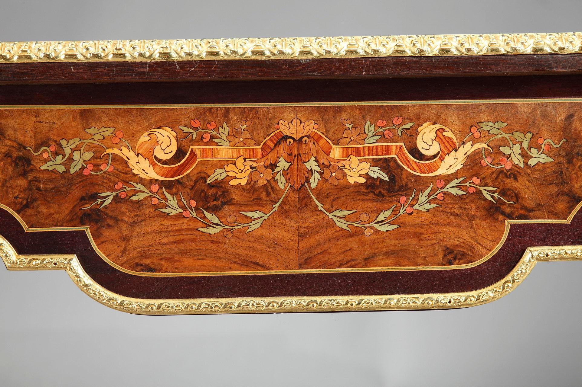 Marquetry Table in Louis XIV Style 4