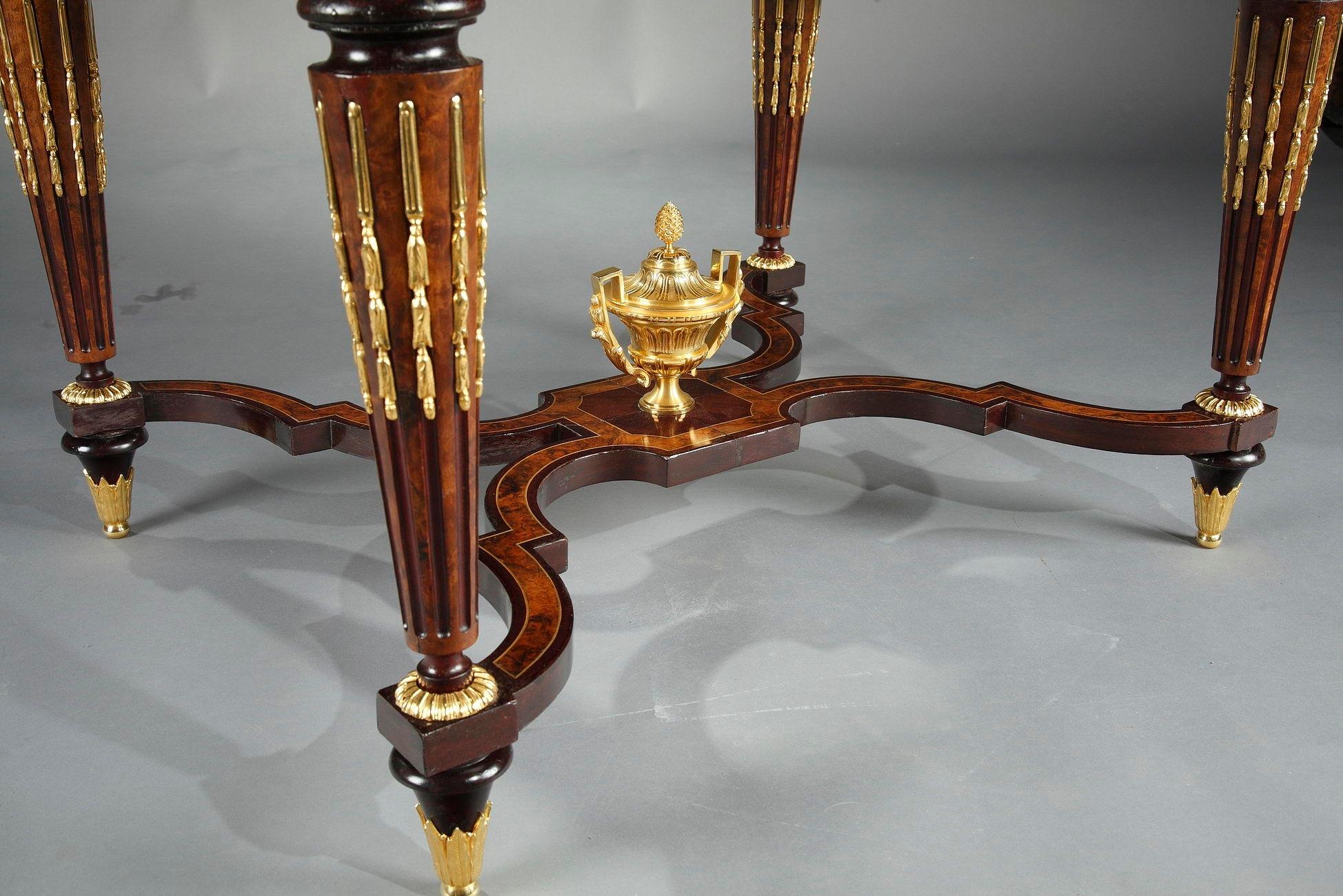 Marquetry Table in Louis XIV Style 6