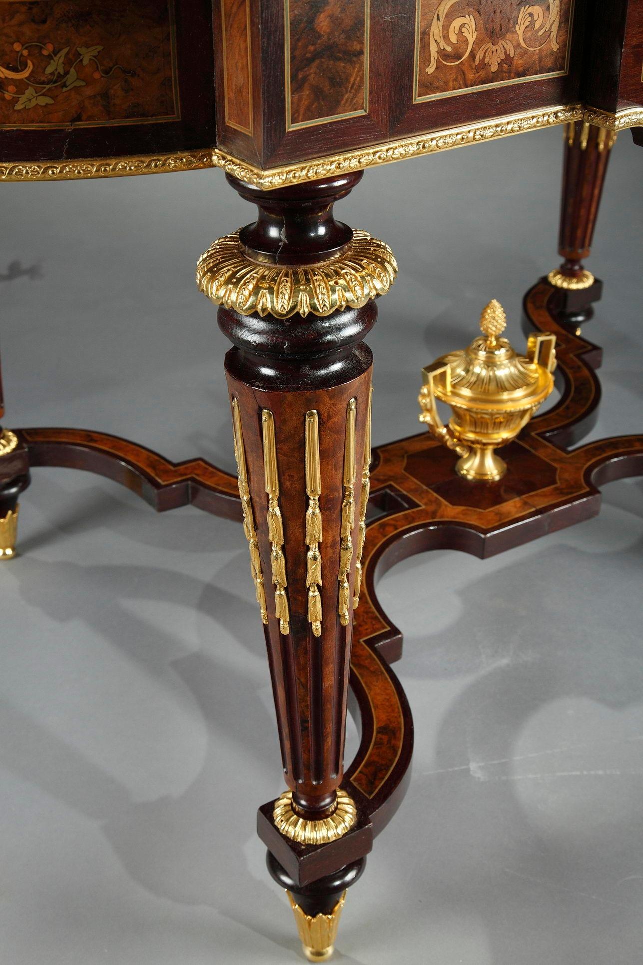 Marquetry Table in Louis XIV Style 7