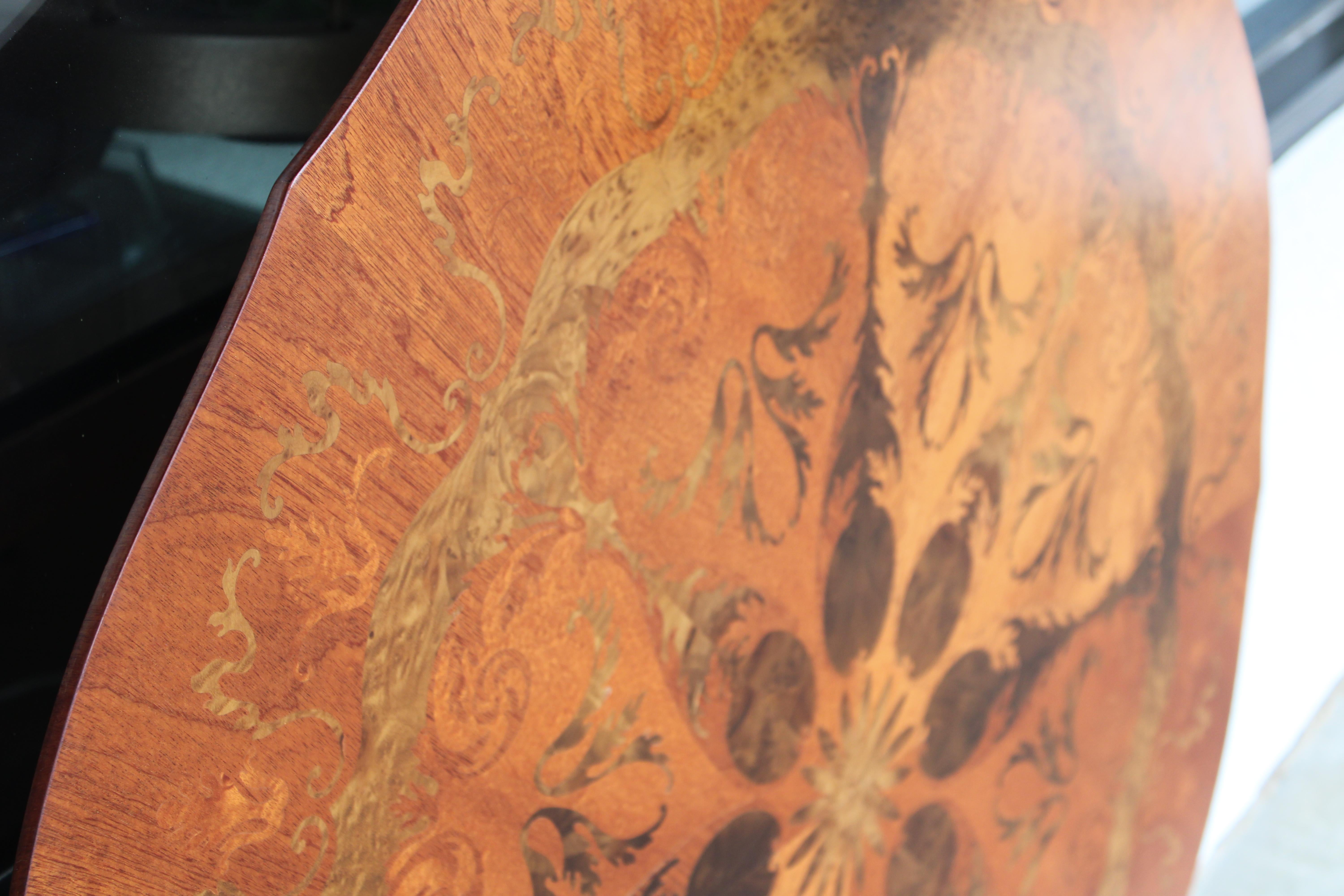 Italiano Marquetry Table Top with Kaleidoscopic Pattern, Made in Italy in vendita