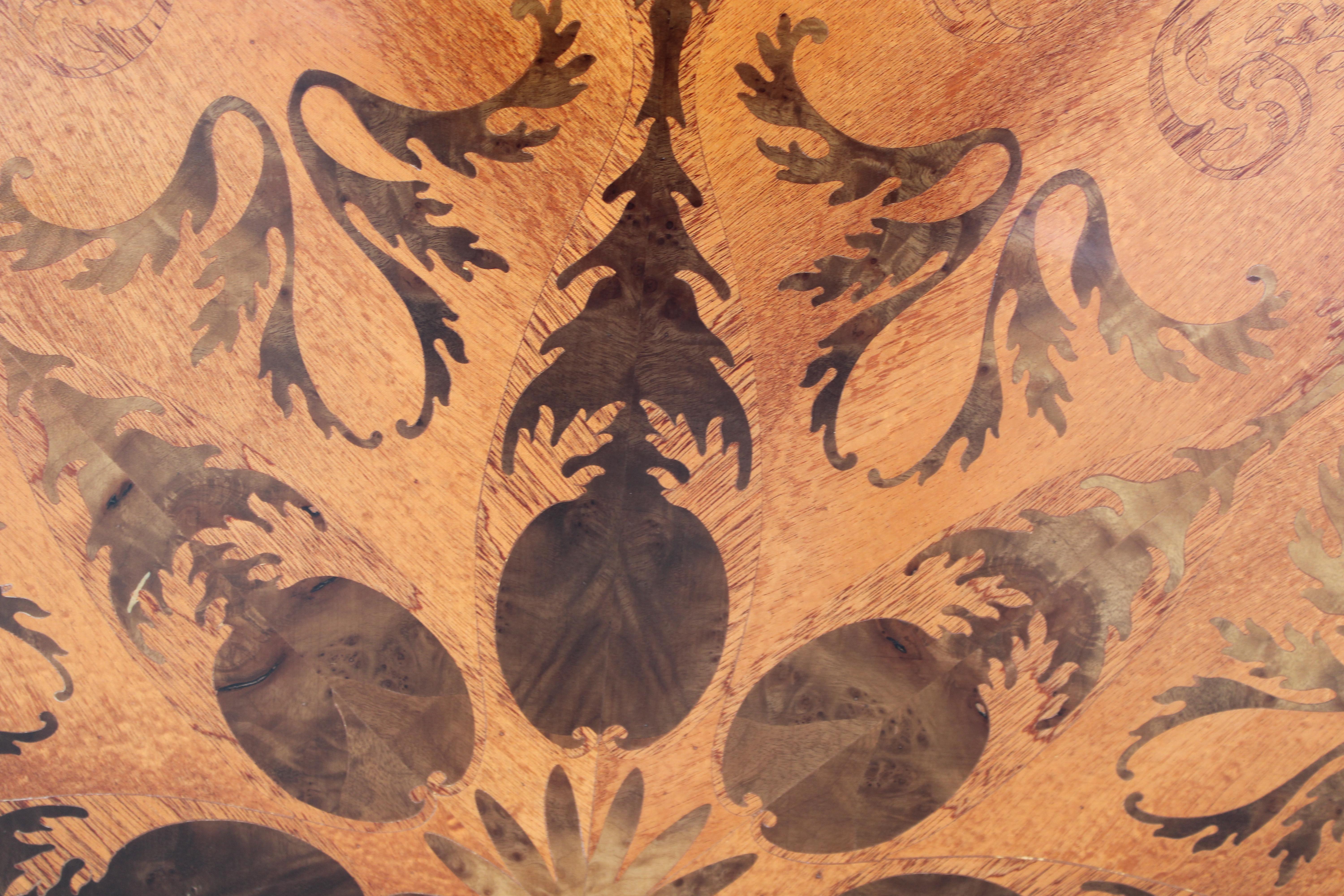 Marquetry Table Top with Kaleidoscopic Pattern, Made in Italy In condizioni buone in vendita a Palm Springs, CA