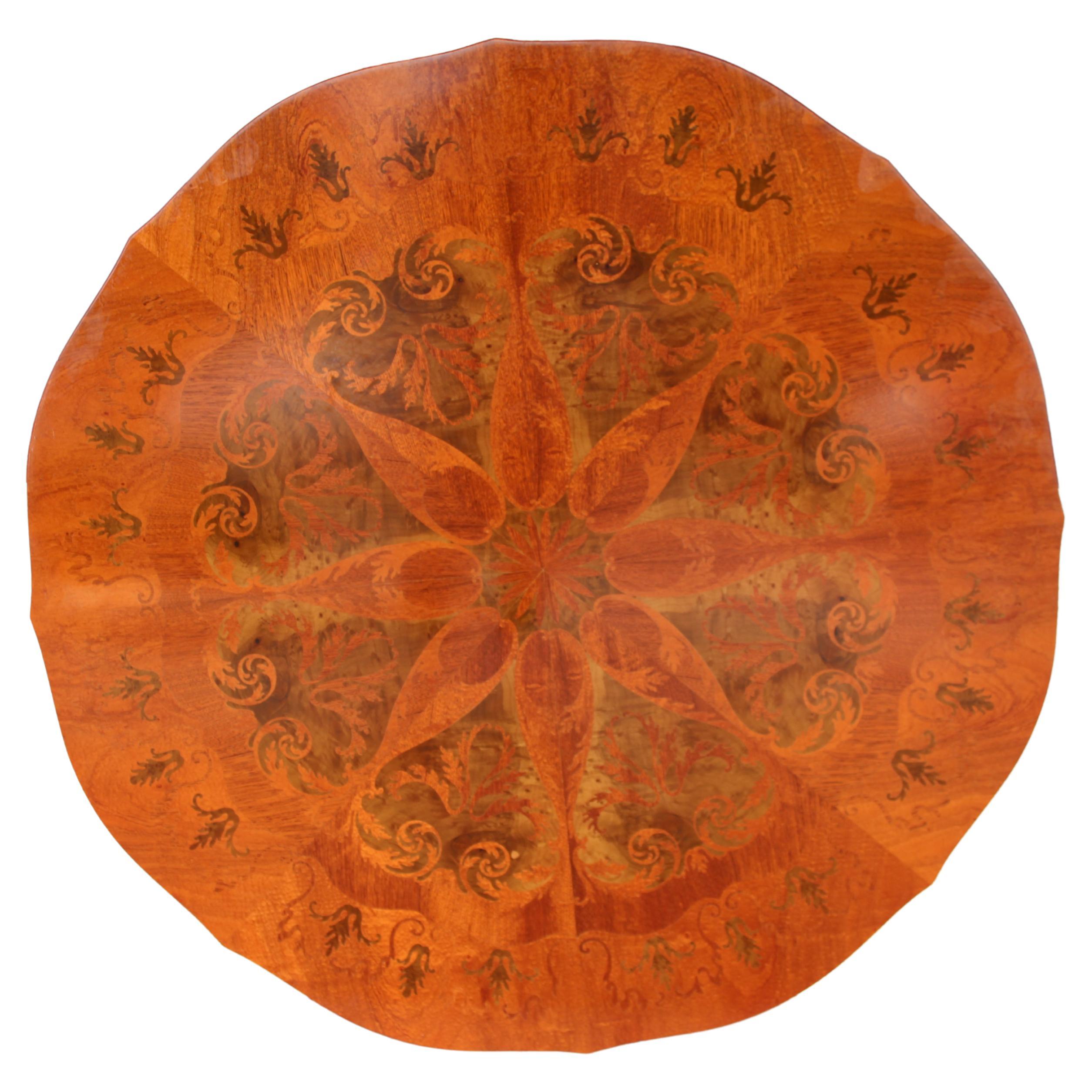 Marquetry Table Top with Kaleidoscopic Pattern, Made in Italy