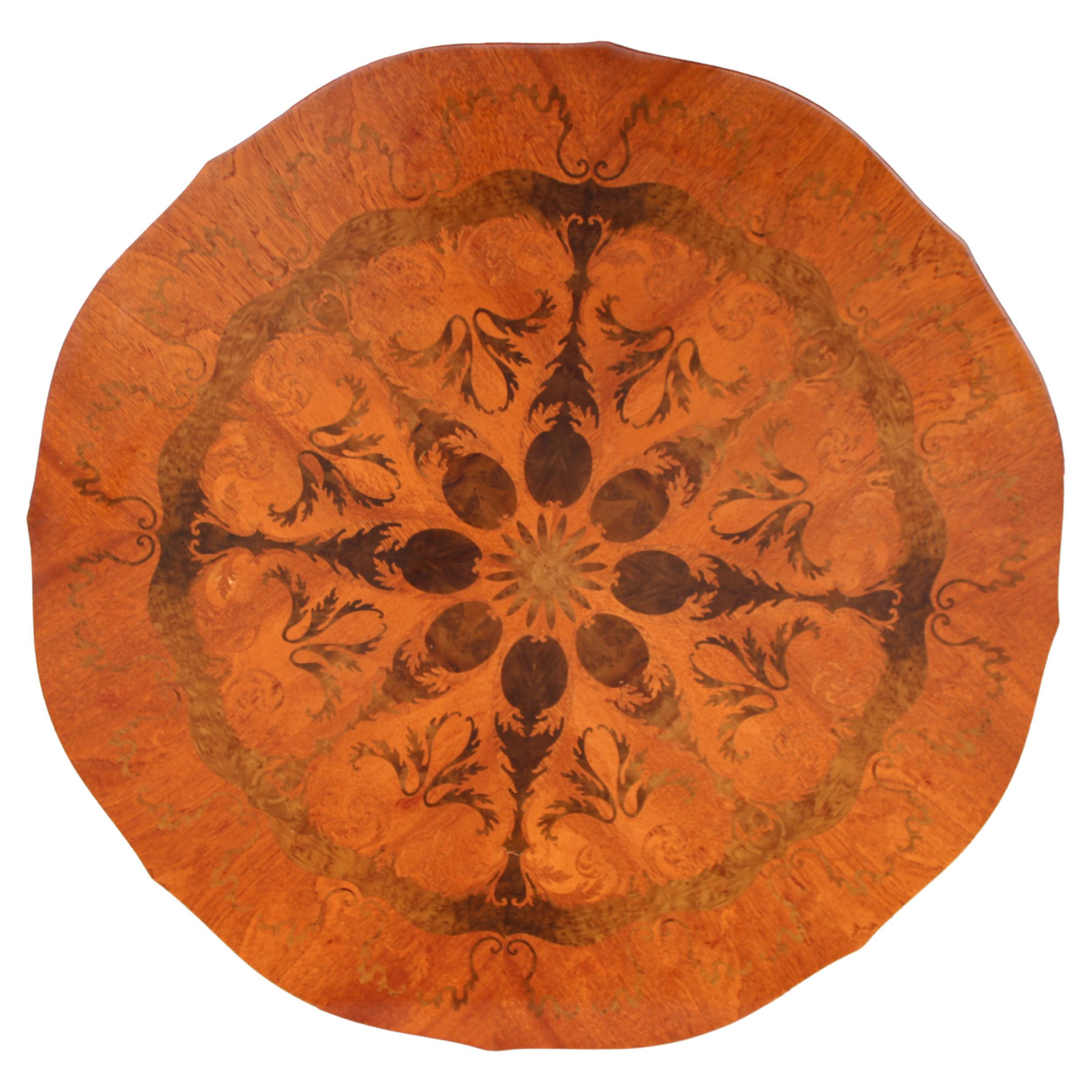 Marquetry Table Top with Kaleidoscopic Pattern, Made in Italy in vendita