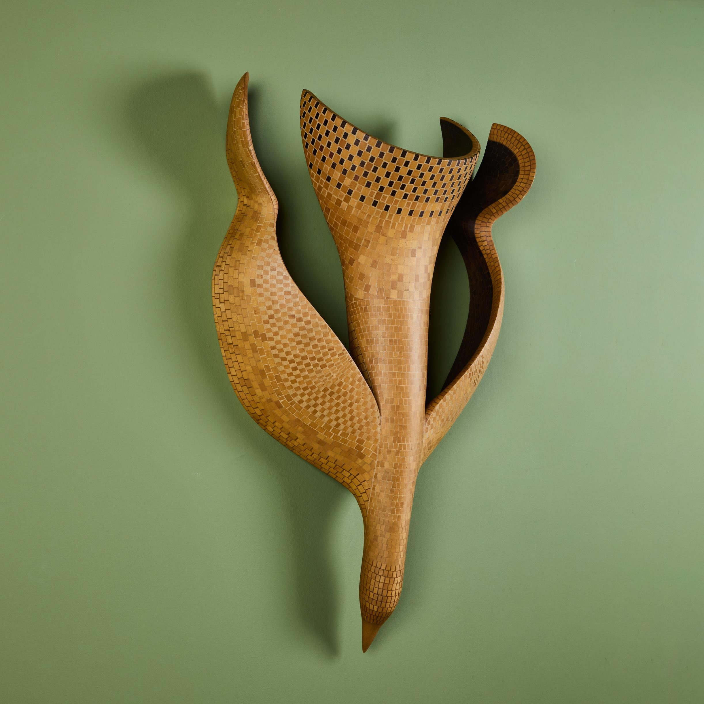 Marquetry Wall Mounted Albatross by Emile Norman In Good Condition In Los Angeles, CA