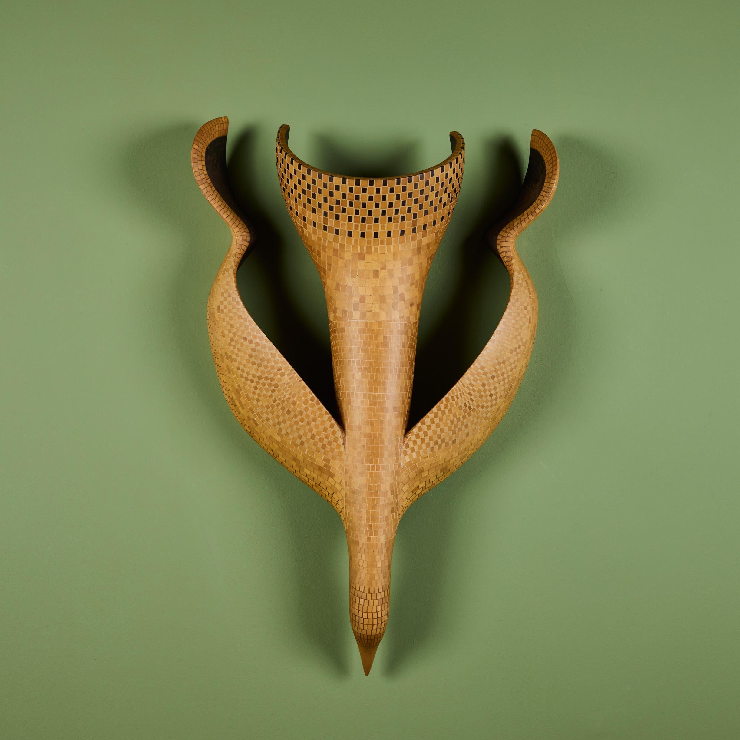 20th Century Marquetry Wall Mounted Albatross by Emile Norman