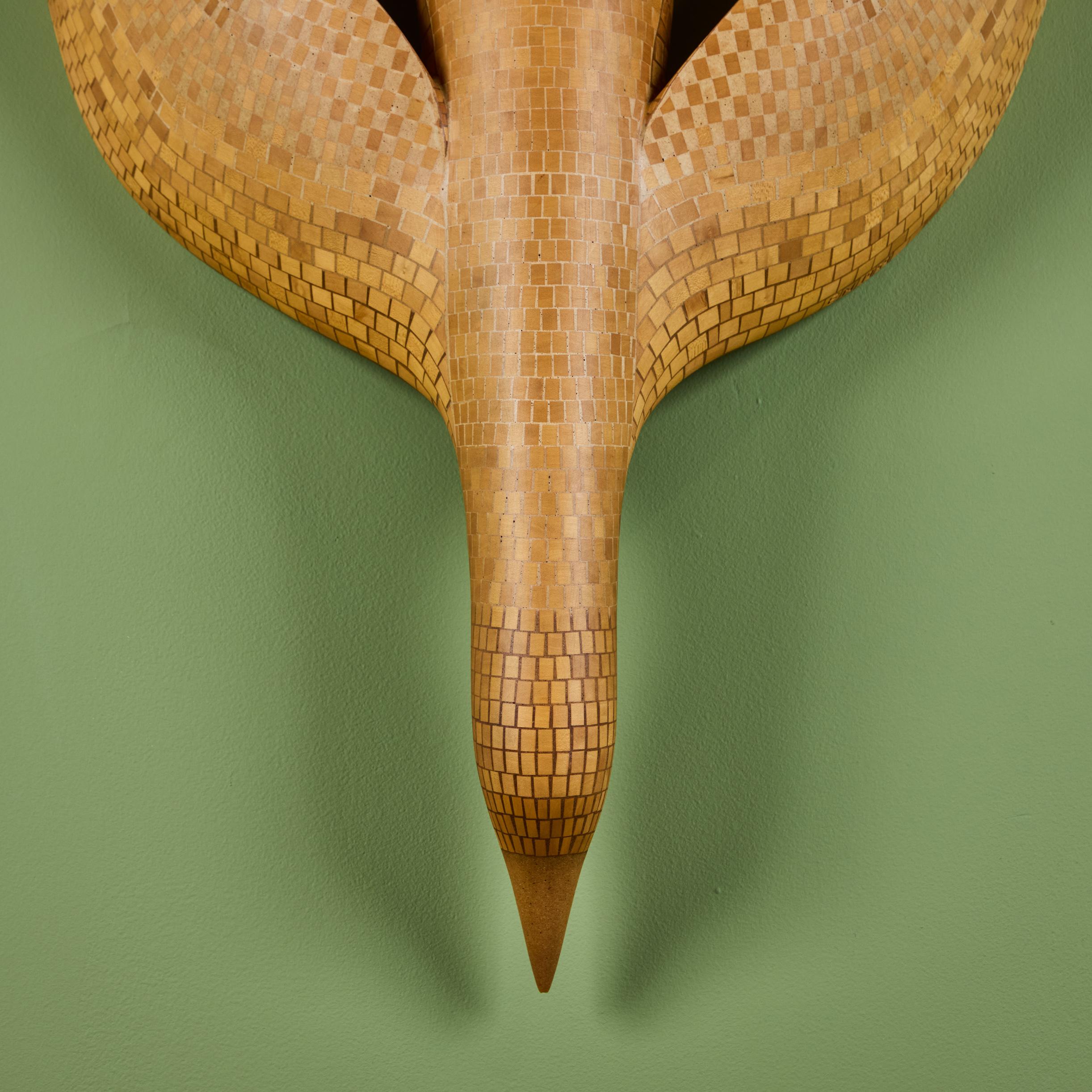 Wood Marquetry Wall Mounted Albatross by Emile Norman