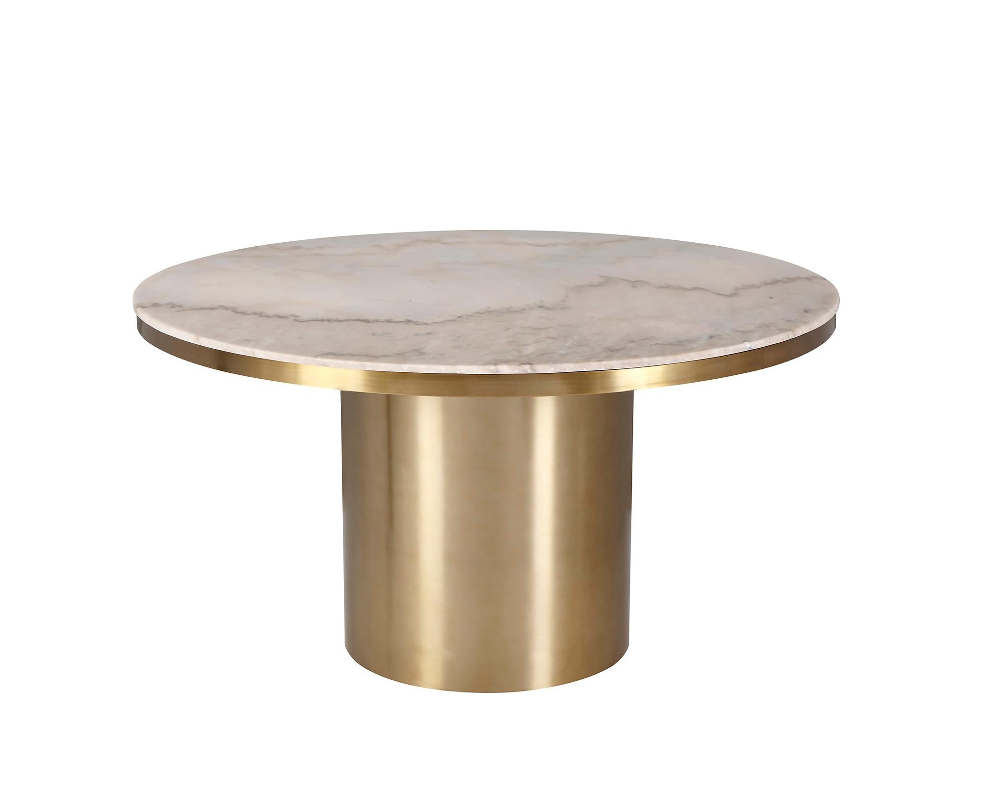 Modern Marquina Black Marble and Brass Coffee Table