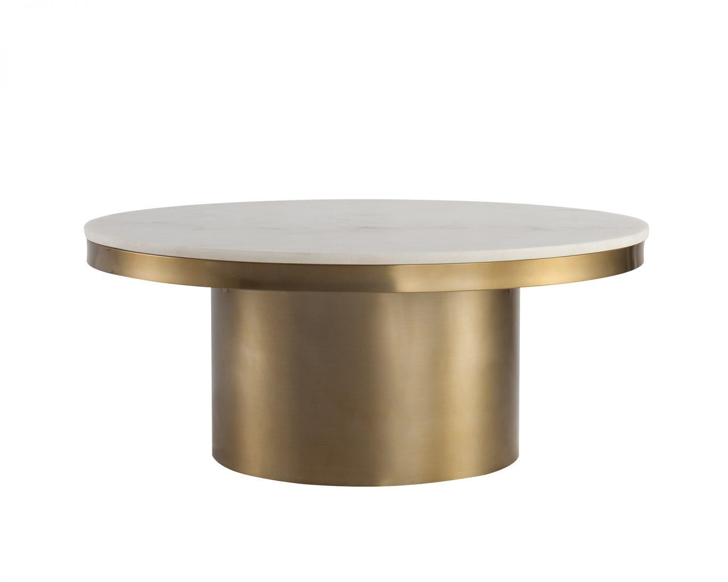 English Marquina Black Marble and Brass Coffee Table