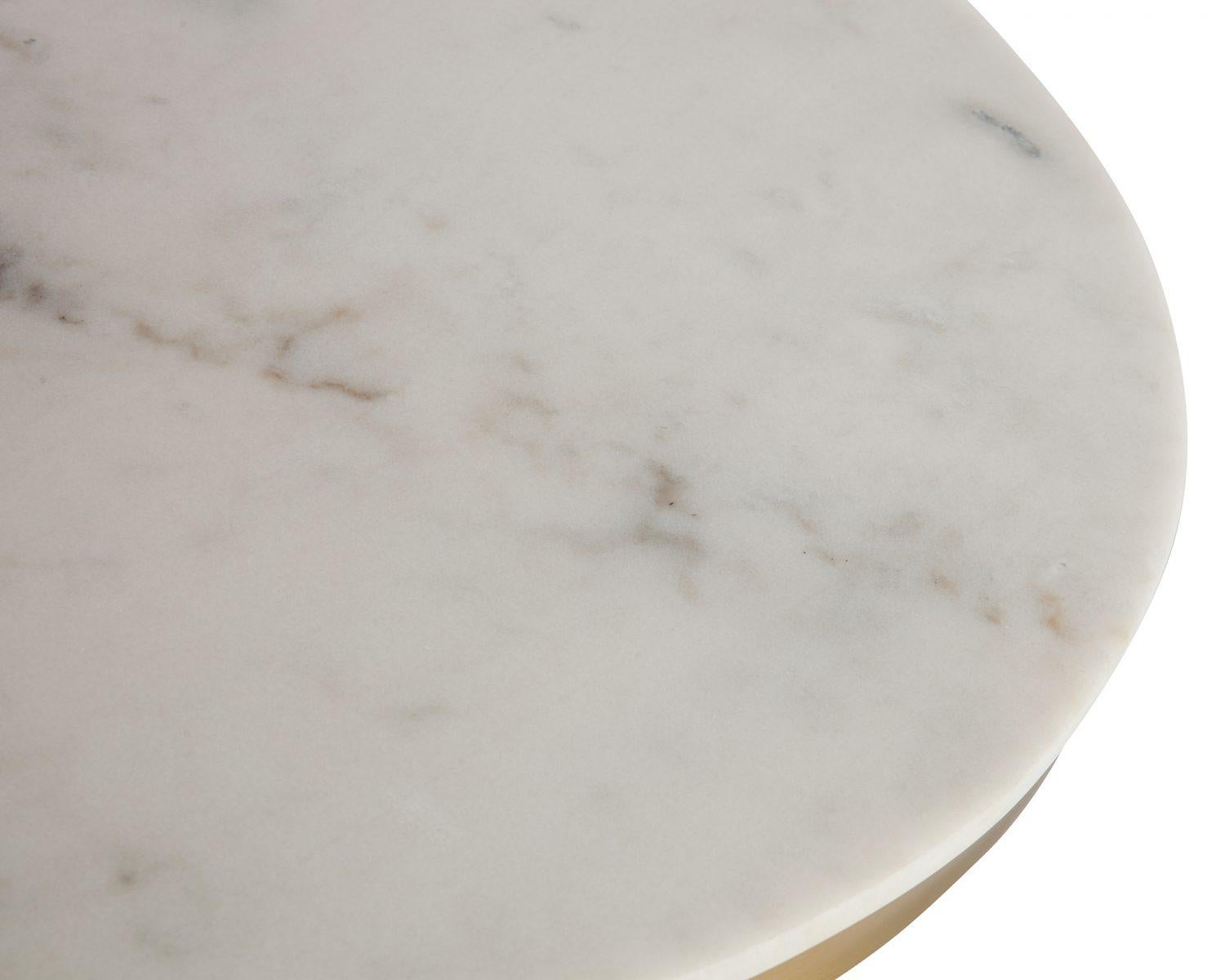Marquina Black Marble and Brass Coffee Table 1