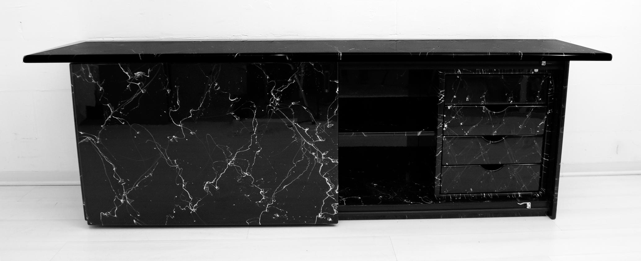 black marble sideboard