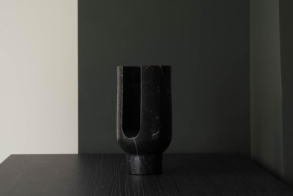 French Marquina Lyra Candleholder by Dan Yeffet For Sale