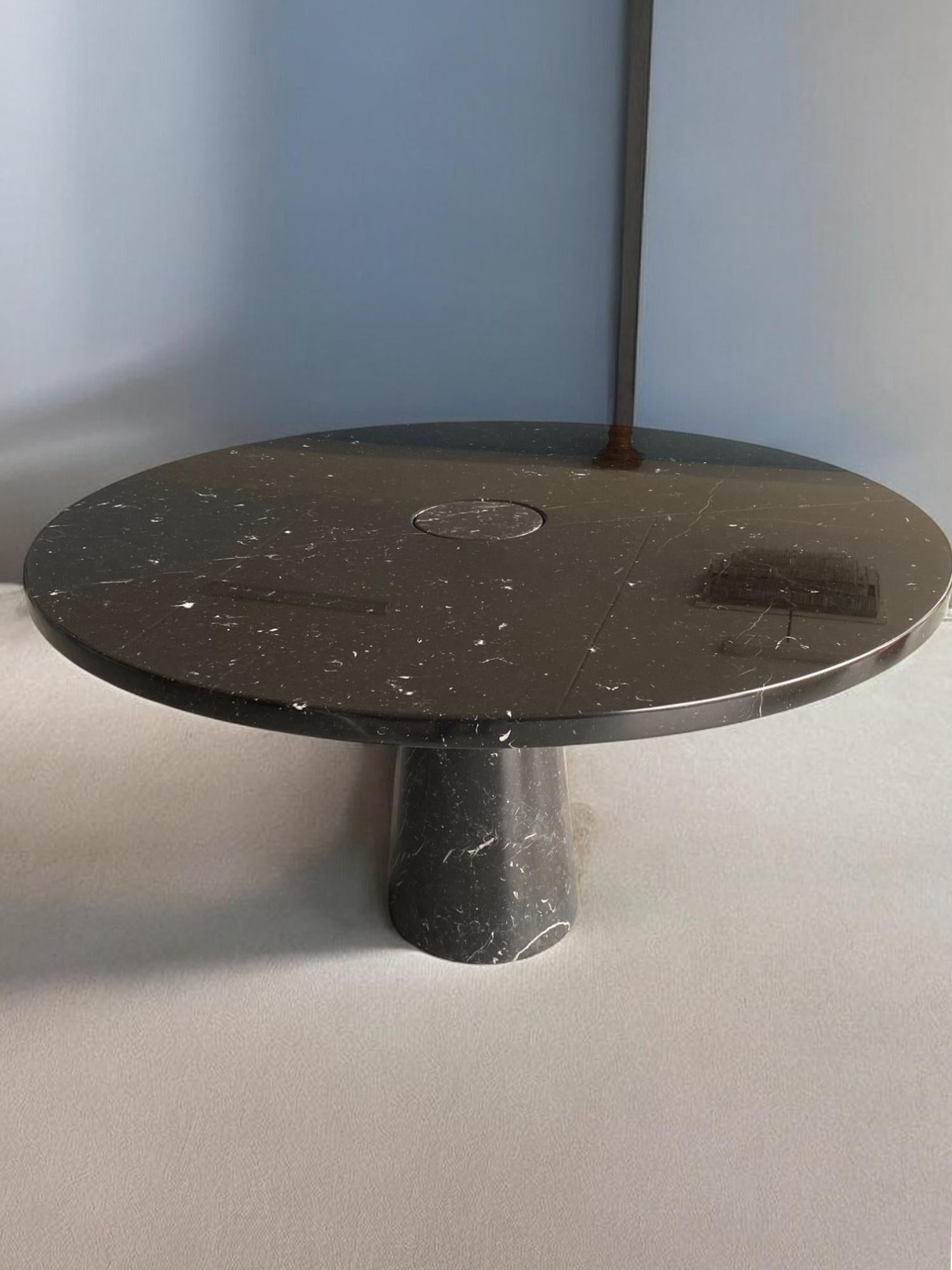 Marquina Marble Table designed by Angelo Mangiarotti for Skipper, Eros series For Sale 4