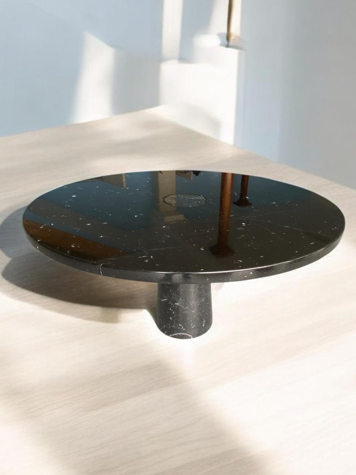 Modern Marquina Marble Table designed by Angelo Mangiarotti for Skipper, Eros series For Sale