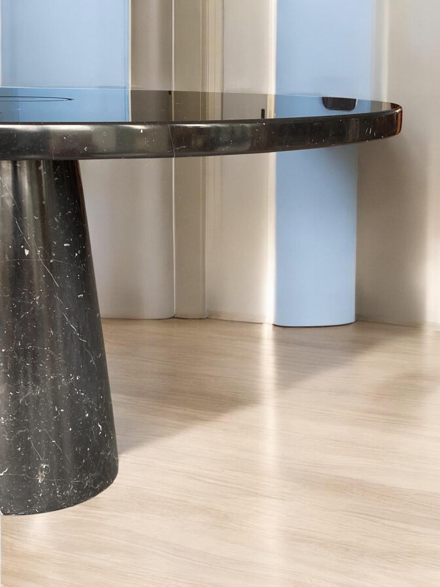 Marquina Marble Table designed by Angelo Mangiarotti for Skipper, Eros series In Good Condition For Sale In Traversetolo, IT