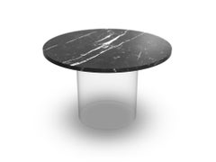 Couchtisch aus schwarzem Marmor mit zwei drahtlosen Platten, Marquinia, 21. Jahrhundert