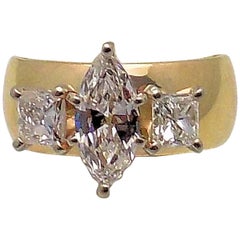 Marquis and Princess Cut Diamond Band