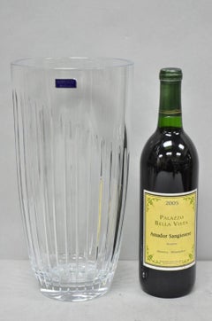 Marquis by Waterford 12" Tall Etched Round Lead Crystal Glass Flower Vase