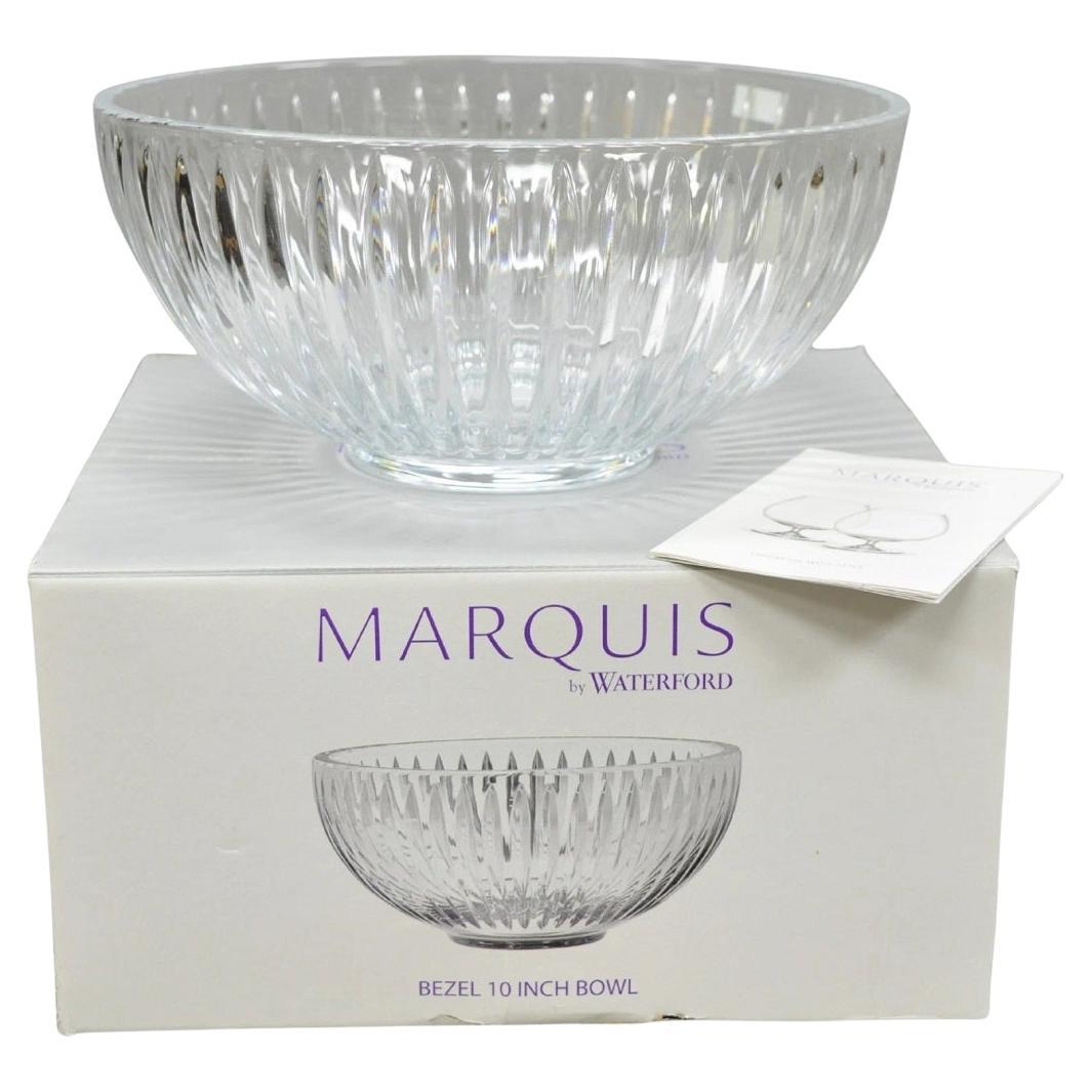 Marquis by Waterford Glass 10" Bezel Fruit Bowl Cut Crystal in Scatola in vendita