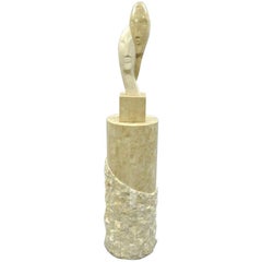 Marquis Collection Beverly Hills Snuggling Couple Fossil Ivory Stone Sculpture