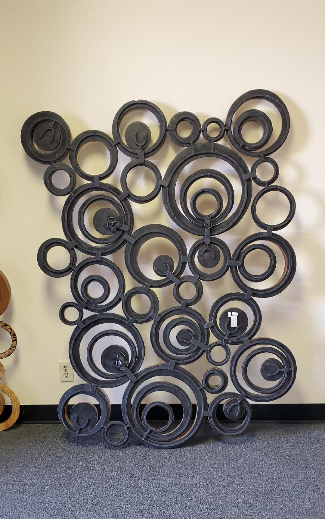 Marquis Collection of Beverly Hills Large Circular Collage Wall Sculpture For Sale 4