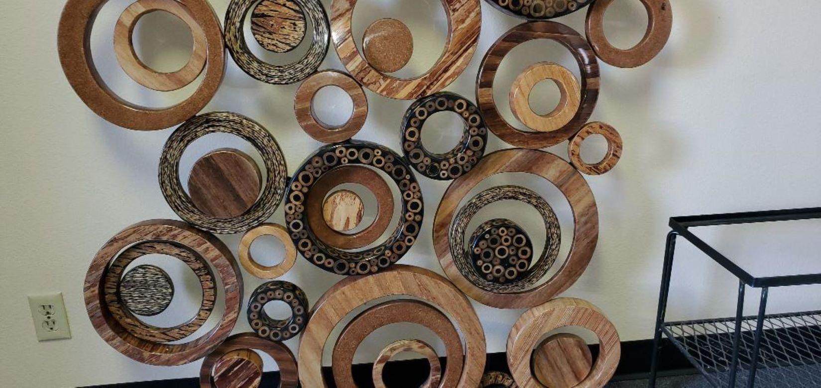 Stone Marquis Collection of Beverly Hills Large Circular Collage Wall Sculpture For Sale
