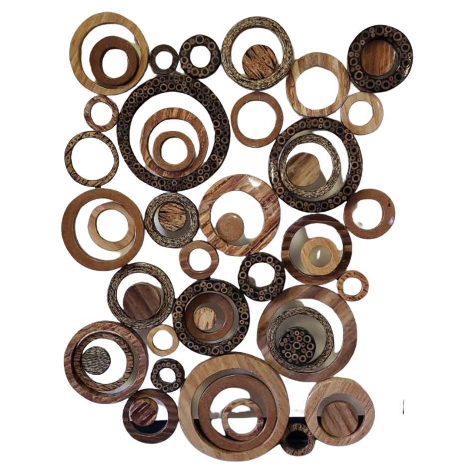Marquis Collection of Beverly Hills Large Circular Collage Wall Sculpture For Sale