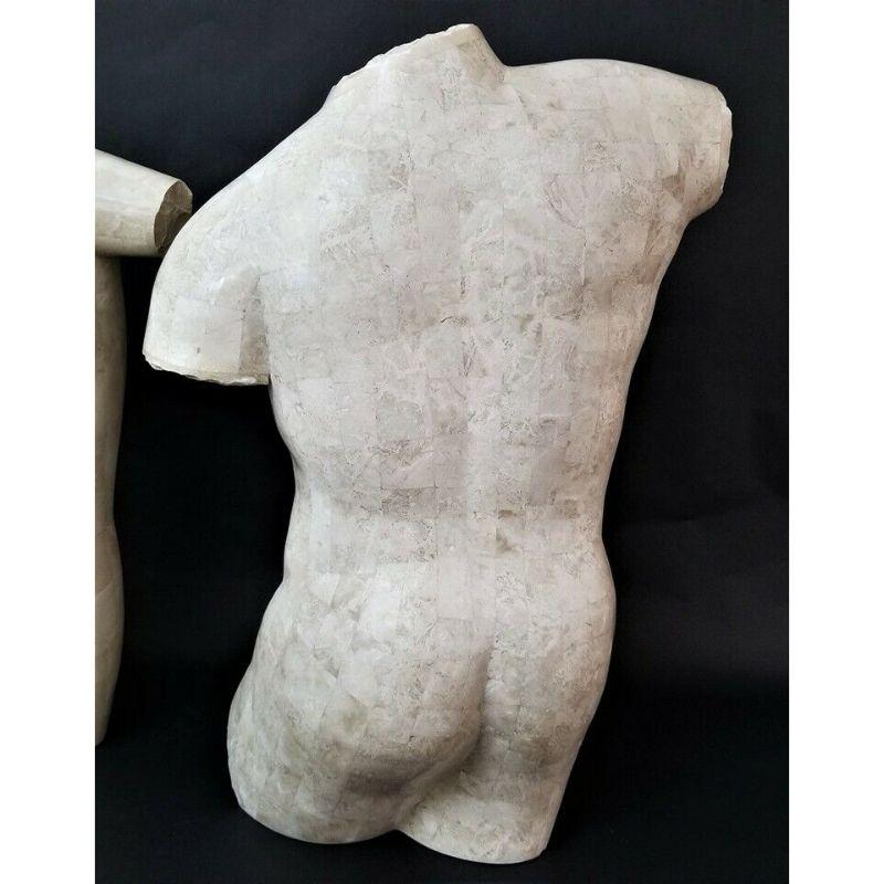 Unknown Marquis Collection of Beverly Hills Tessellated Stone Male Nude Torso