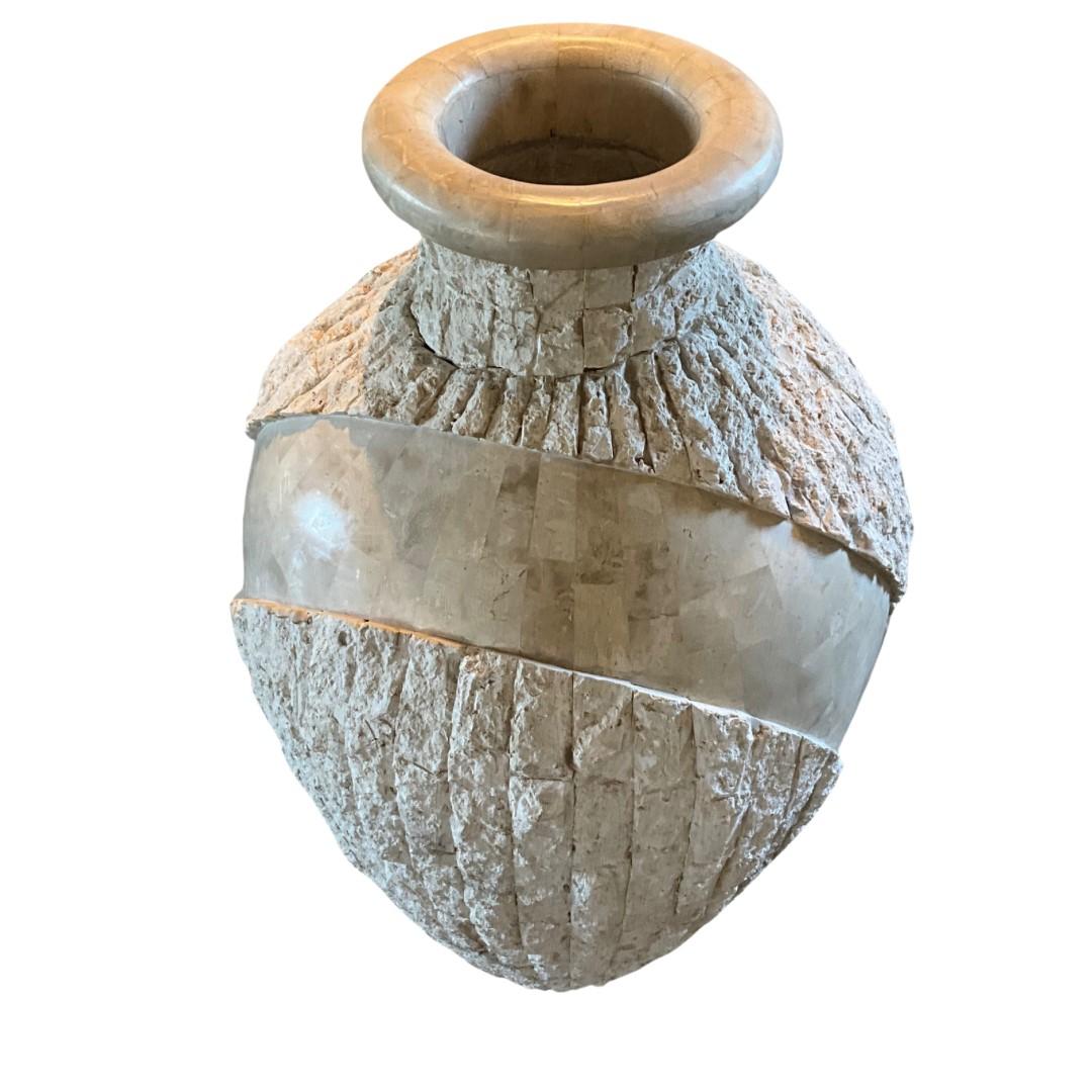 American Marquis Collection of Beverly Hills Tessellated Stone Vase
