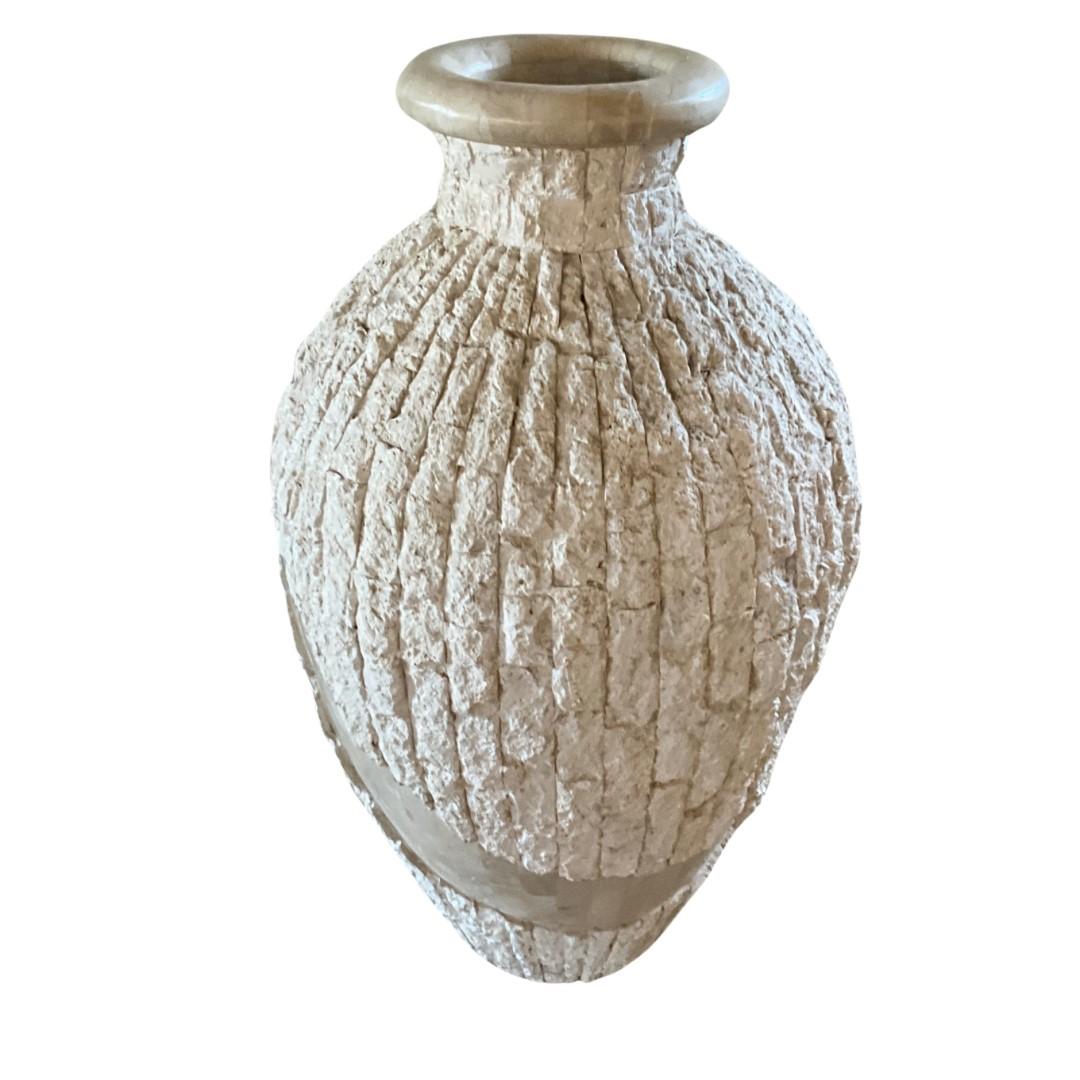 Late 20th Century Marquis Collection of Beverly Hills Tessellated Stone Vase
