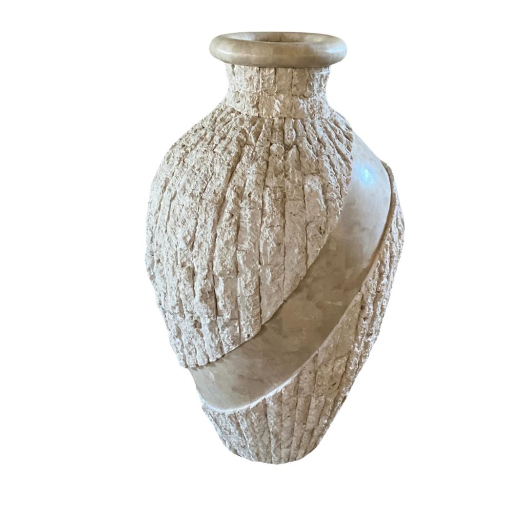 Marquis Collection of Beverly Hills Tessellated Stone Vase 1