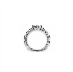 Marquis Cut Diamond Croc Tail Horizontal Ring