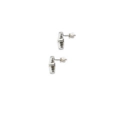 Stud crocodile Icon avec diamant taillé en marquis  Boucles d'oreilles en or blanc 18 carats